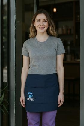 Aprons & CapsTwo-tone Poplin Apron for Professional Use