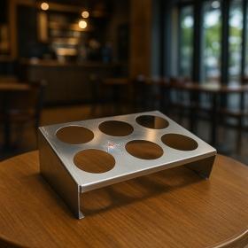 Aluminum rack of 6 coffees