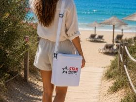 Σάκοι Ψυγεία & Ισοθερμικές Τσάντες  Delivery - Τσάντες Παραλίας - Premium Ισοθερμική Τσάντα Παραλίας 8L  Λευκή